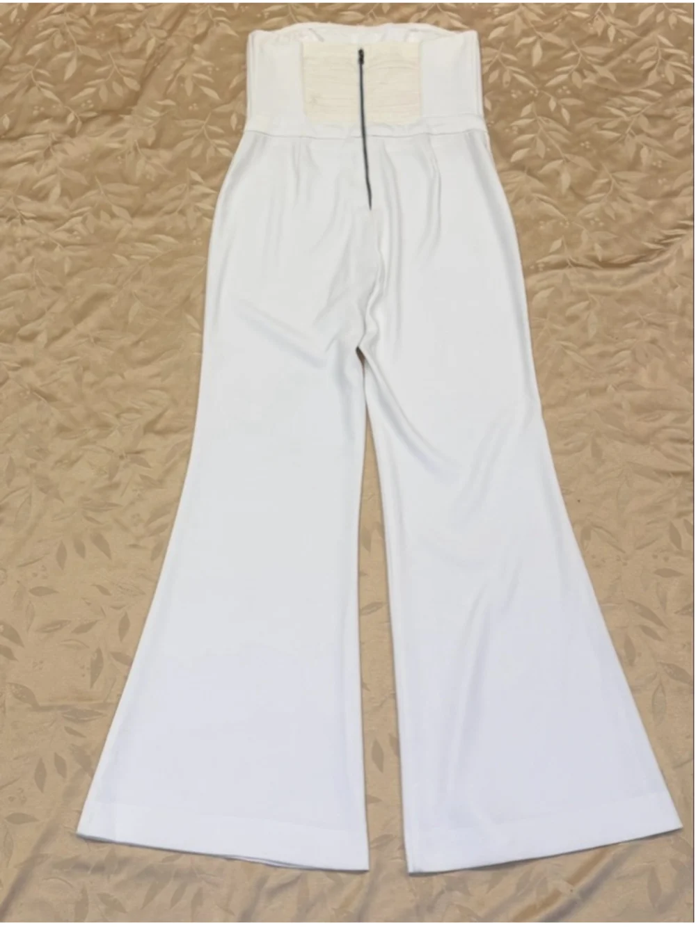 Alice + Olivia Strapless White Wide-Leg Jumpsuit - Picture 3 of 6